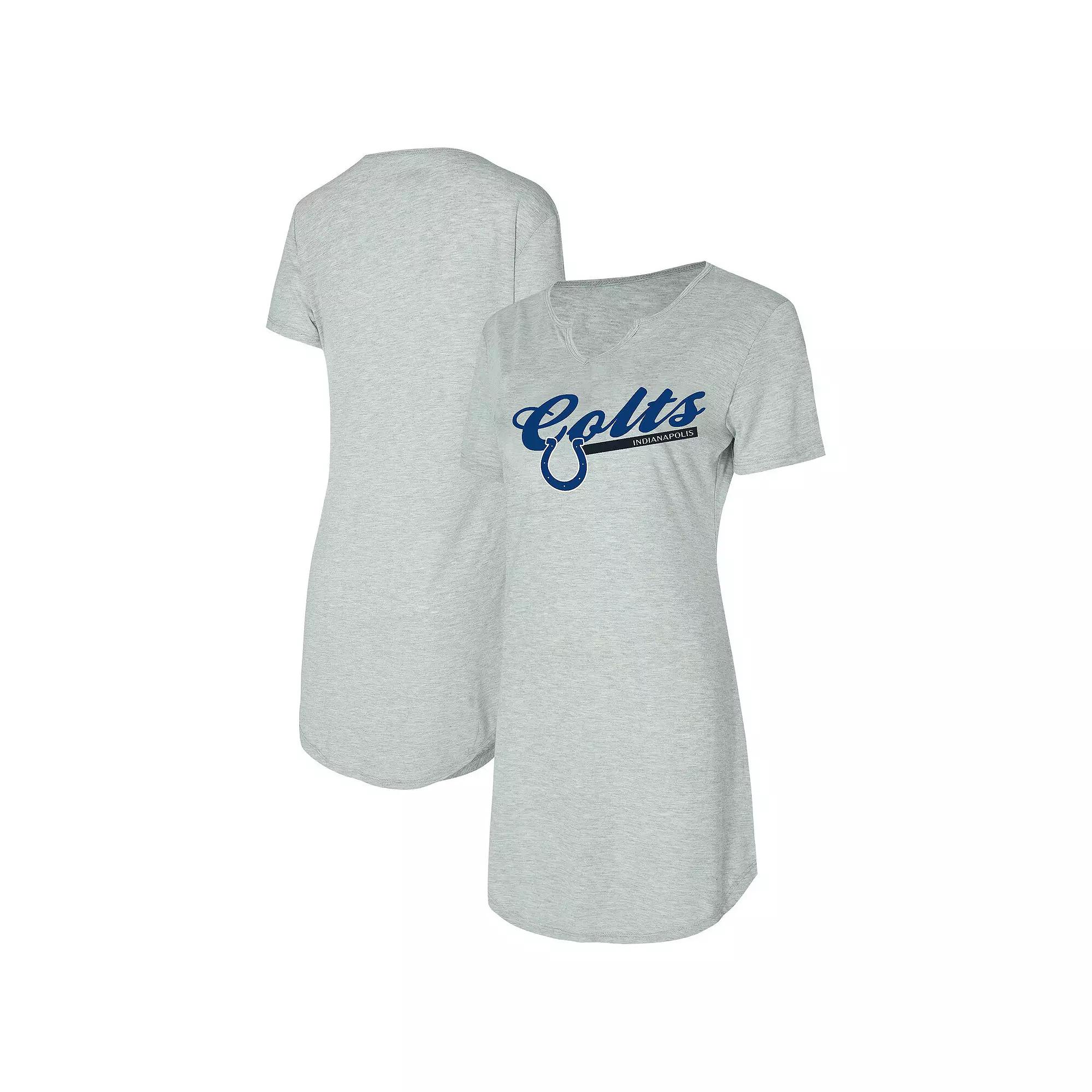 Women's Concepts Sport Gray New Orleans Saints Petition Knit Nightshirt,  Product Image