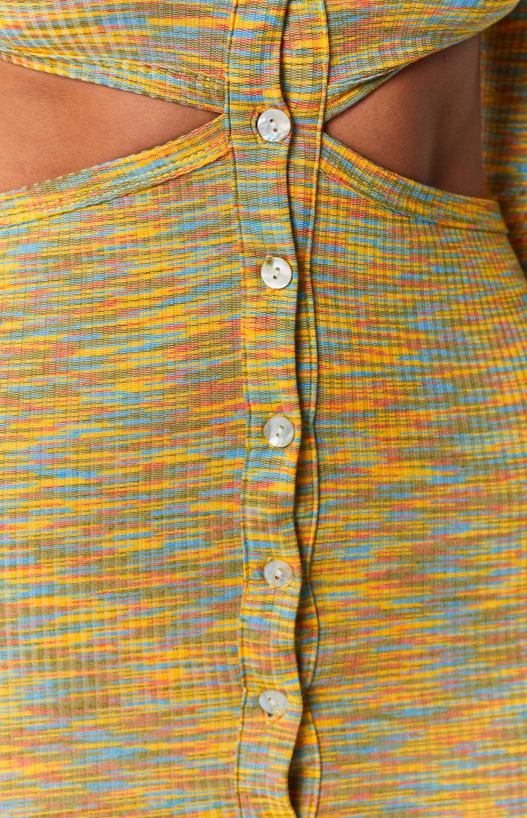 Rixie Cut Out Mini Dress Yellow Product Image