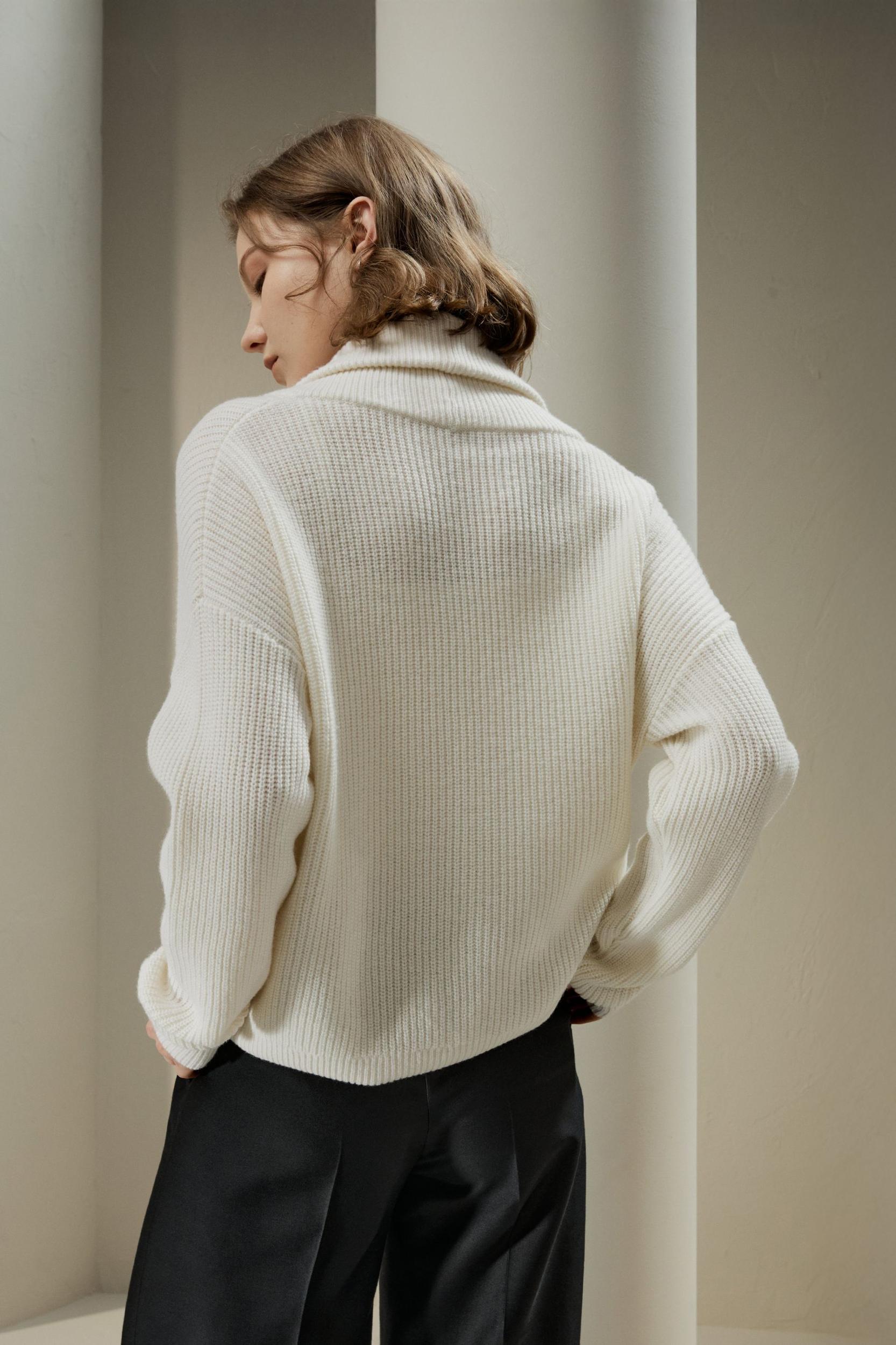 Wool-Cashmere Blend Shawl Collar Cardigan Product Image