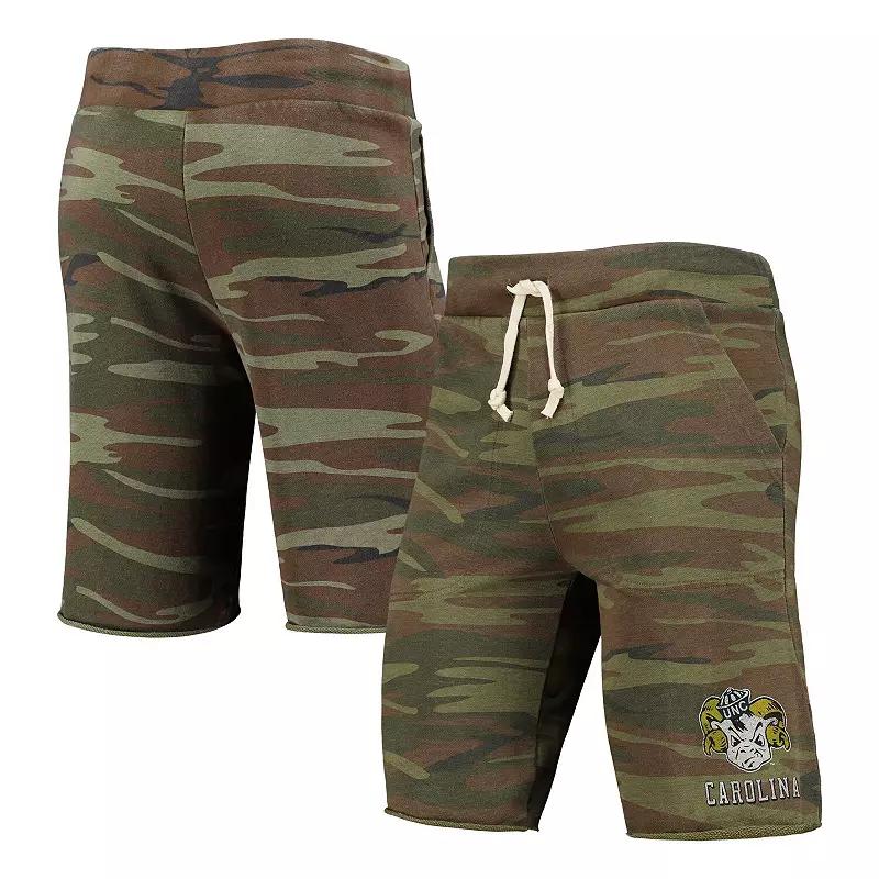 Men's Camo Alternative Apparel North Carolina Tar Heels Victory Lounge Shorts, Size: Large, Green Product Image