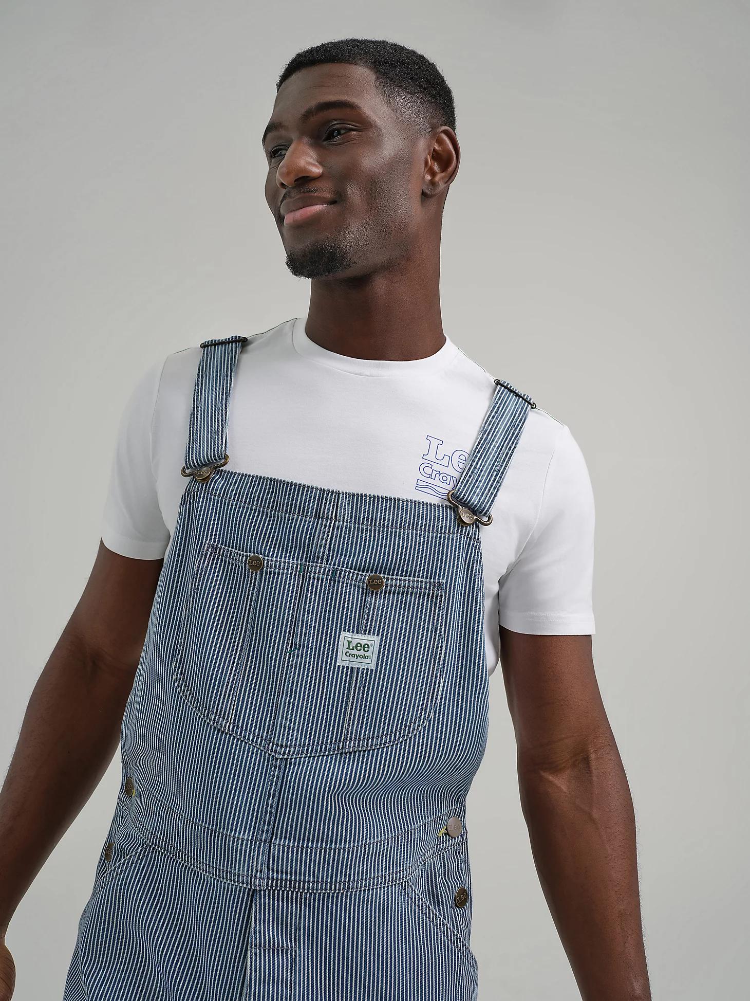 Men's Lee® x Crayola® Railroad Stripe Relaxed Bib Overall | Men's Union-Alls & Overalls | Lee® Product Image
