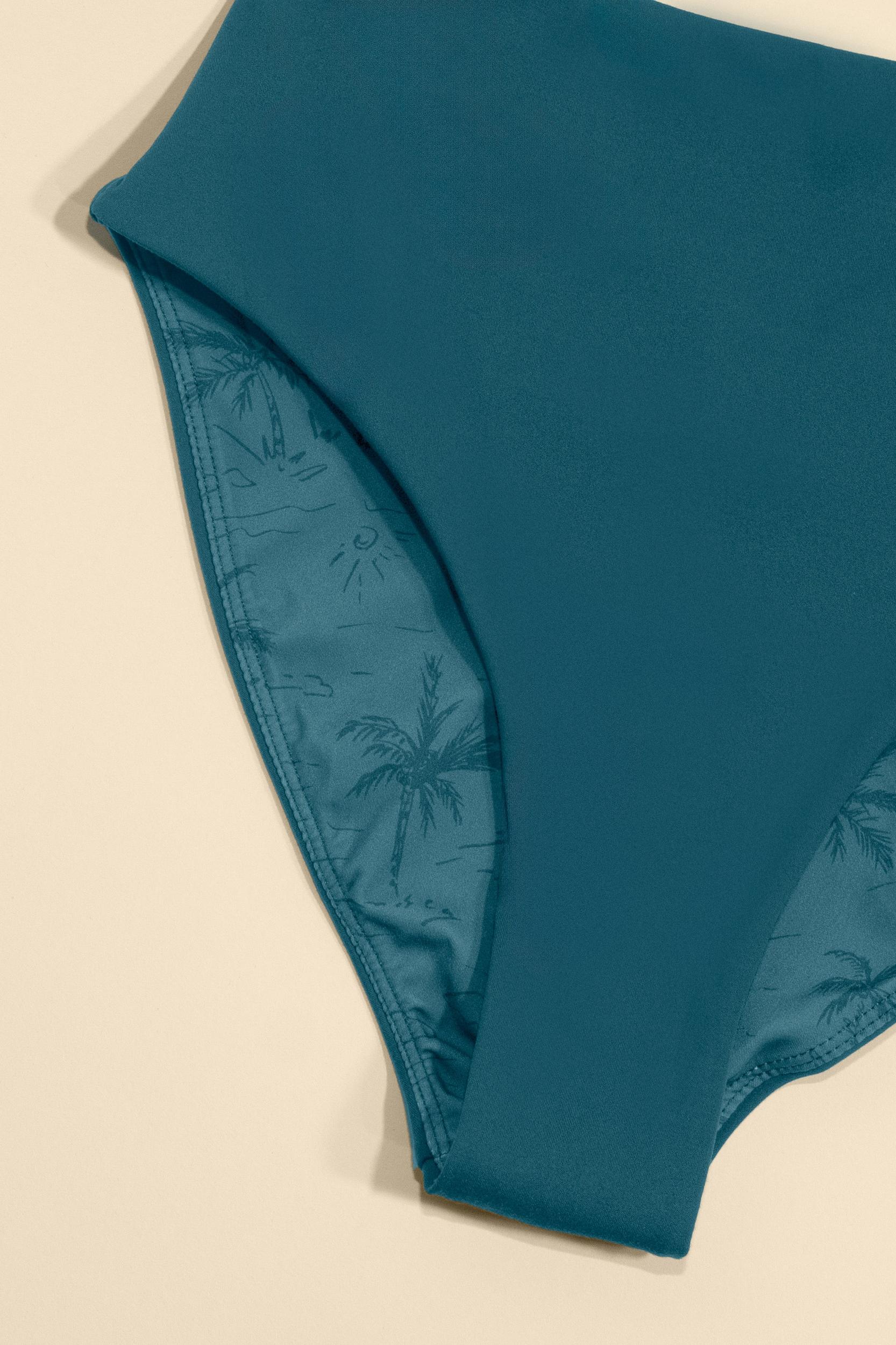 High Tide Cheeky Bikini Bottoms - Dark Sea Product Image