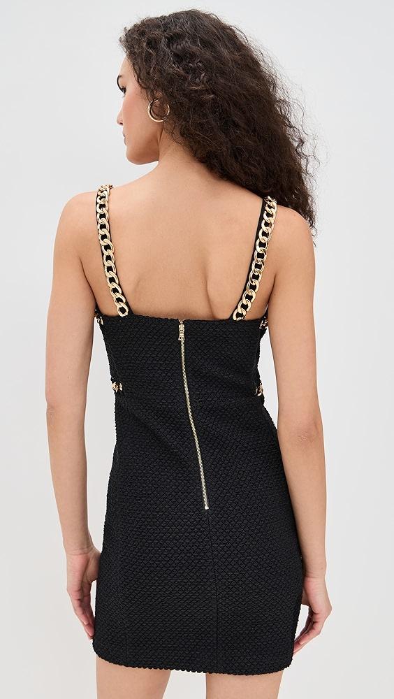 alice + olivia Kelly Fitted Mini Dress with Chain Detail | Shopbop Product Image