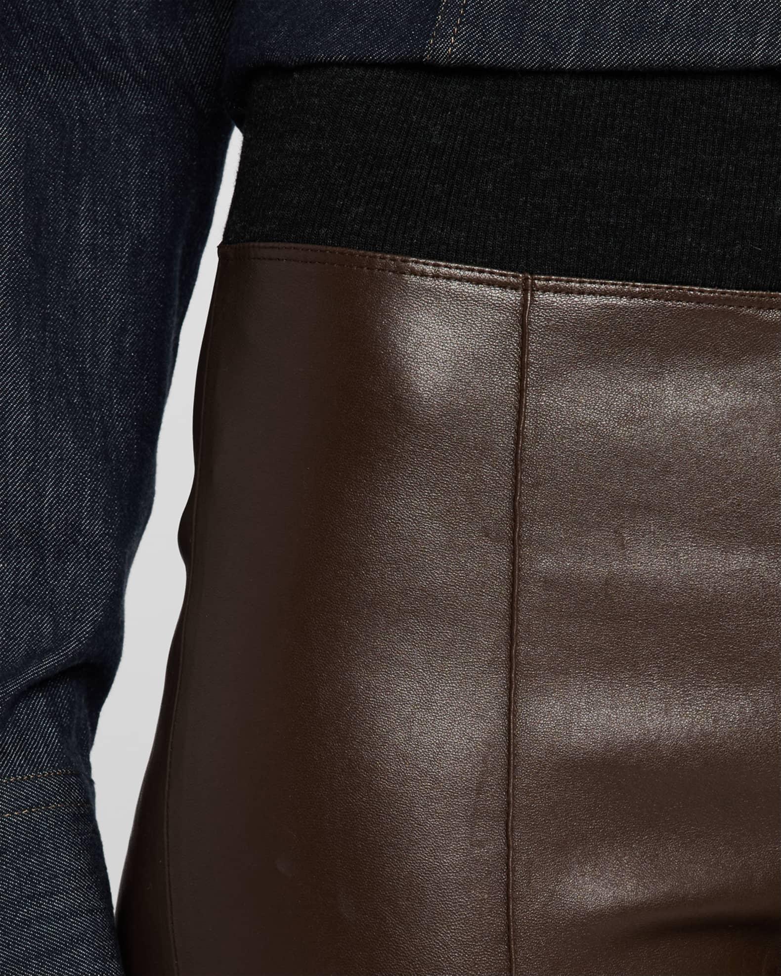 Leather Stretch Front Seam Leggings Product Image