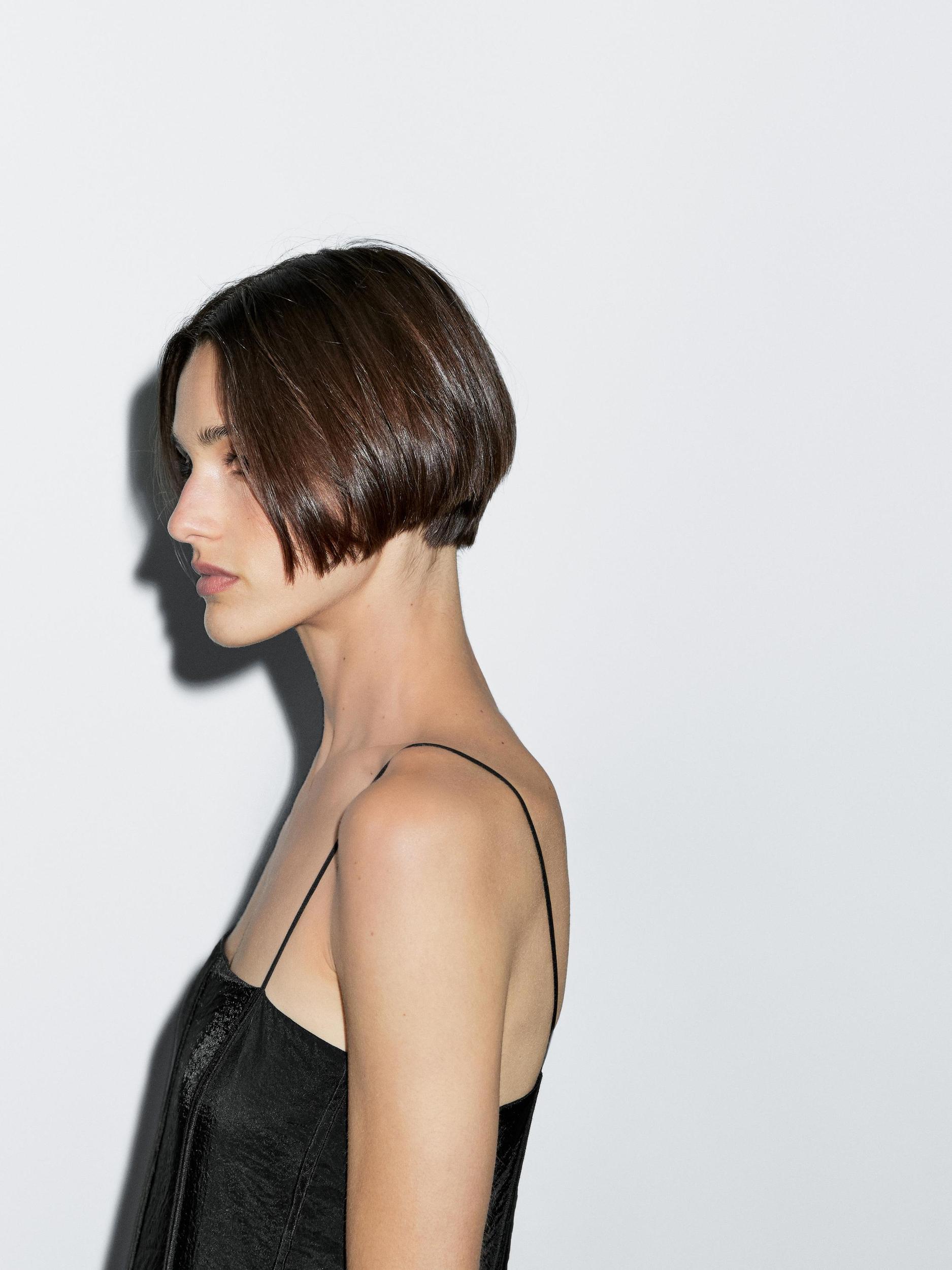 Flowing midi dress with godet detail Product Image