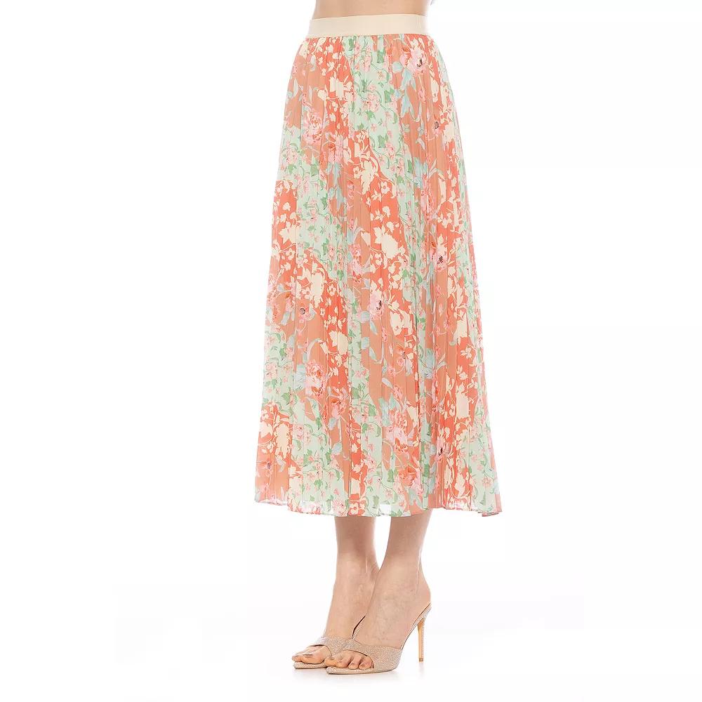 Women's ALEXIA ADMOR Kesia Pleated Midi Skirt,  Product Image