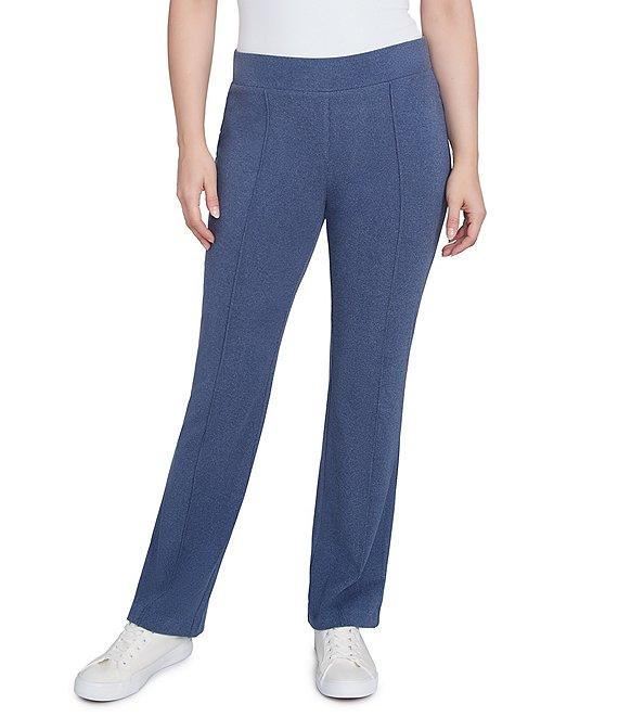 Ruby Rd. Luxe Rib Knit Boot-Cut Pintuck Detail Pull-On Pants Product Image
