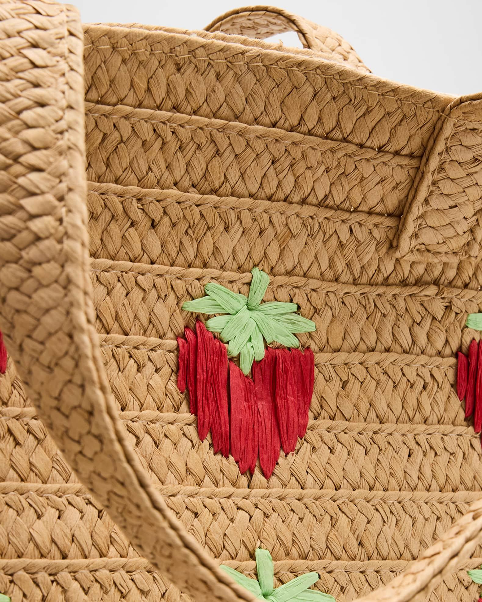 Strawberry Straw Tote Bag Product Image