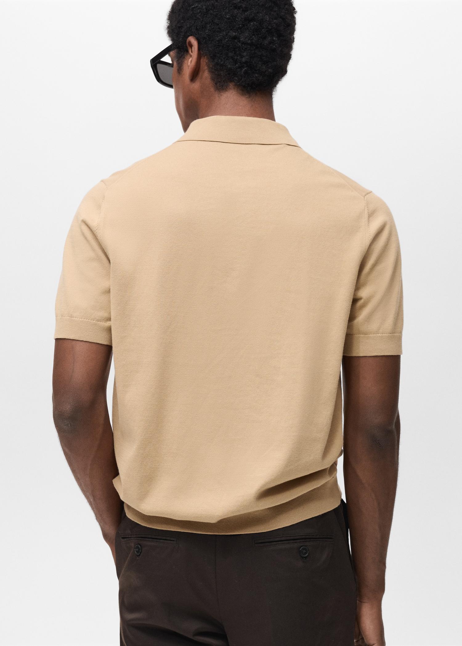 100% cotton fine-knit polo shirt - Men | MANGO USA Product Image