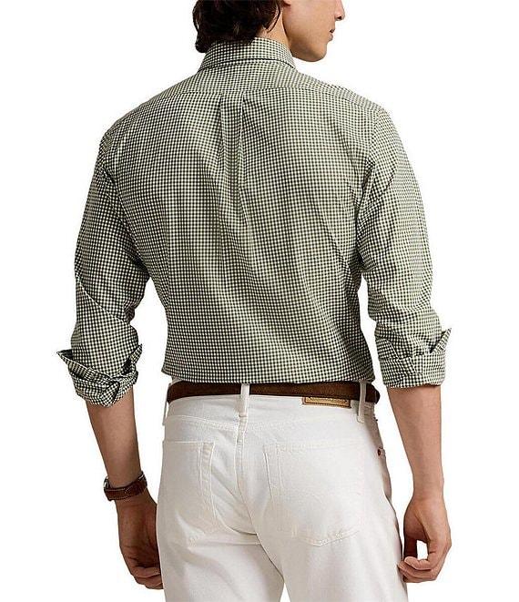Polo Ralph Lauren Big & Tall Classic Fit Gingham Stretch Poplin Long Sleeve Woven Shirt Product Image