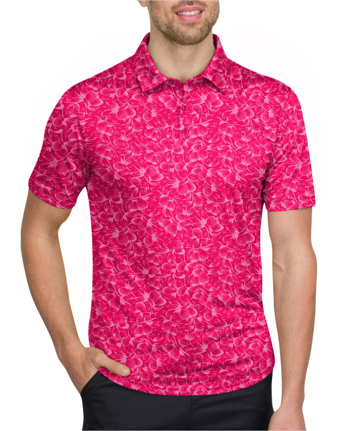 Three Sixty Six Men’s Print Golf Polos Male Product Image