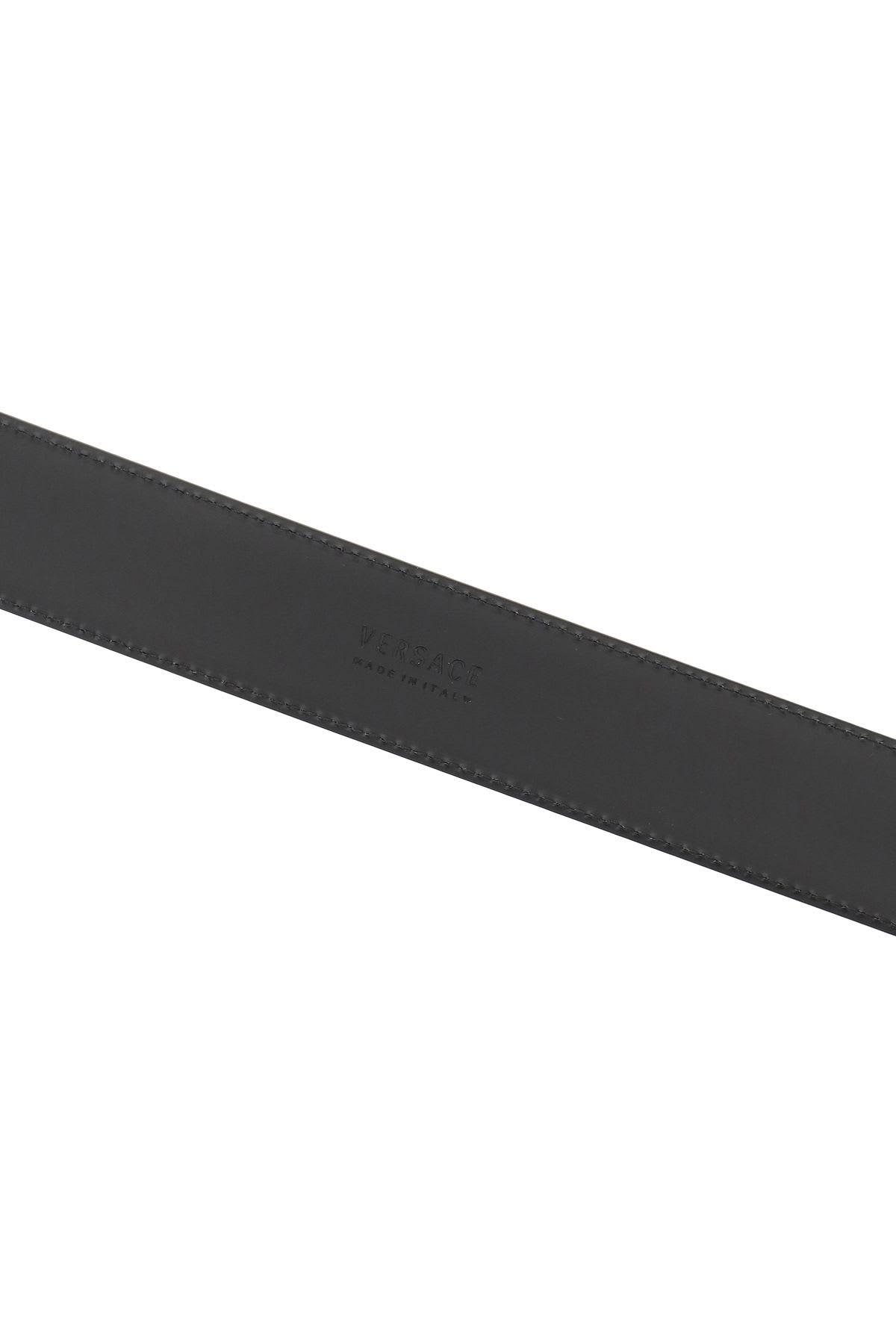 VERSACE La Medusa Leather Belt Man Belt Black Size 39.5 Calfskin Product Image