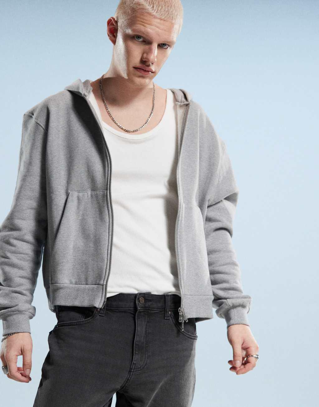 ASOS DESIGN tapered jeans in black wash Product Image