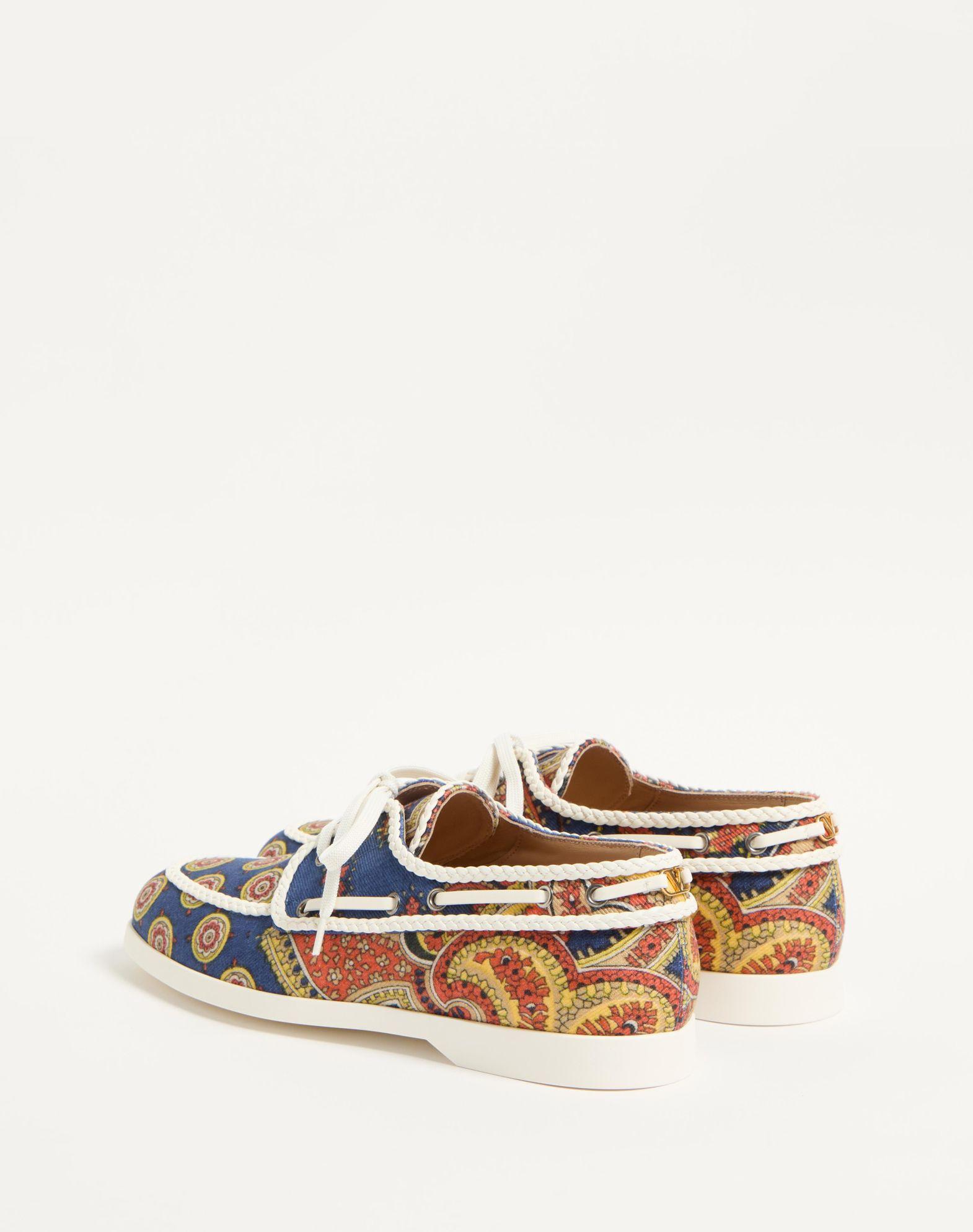 Palm Avenue Boat Shoe In Voyage Imaginaire Denim Fabric And Nappa Product Image