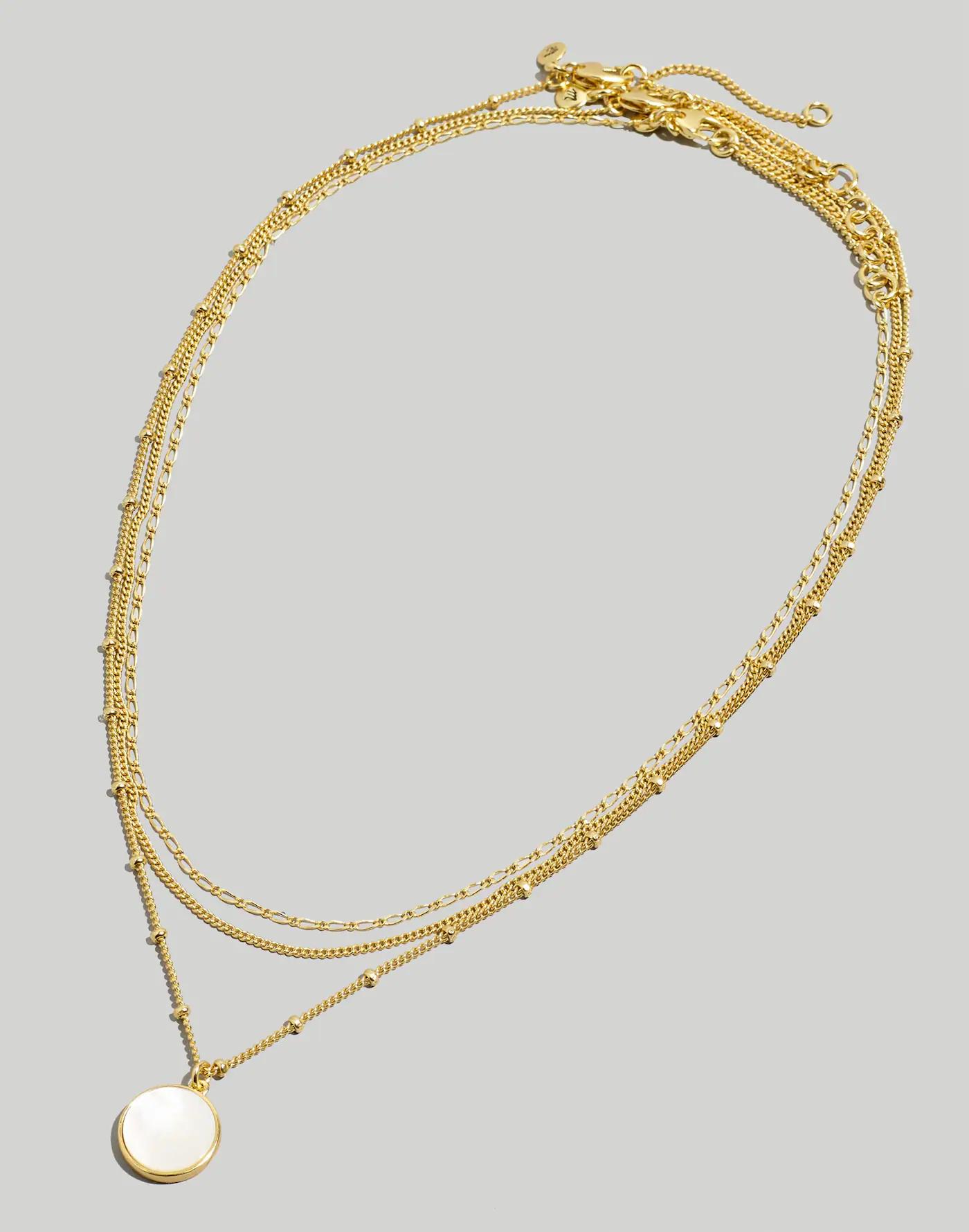 Three-Pack Mother of Pearl Necklace Set Product Image