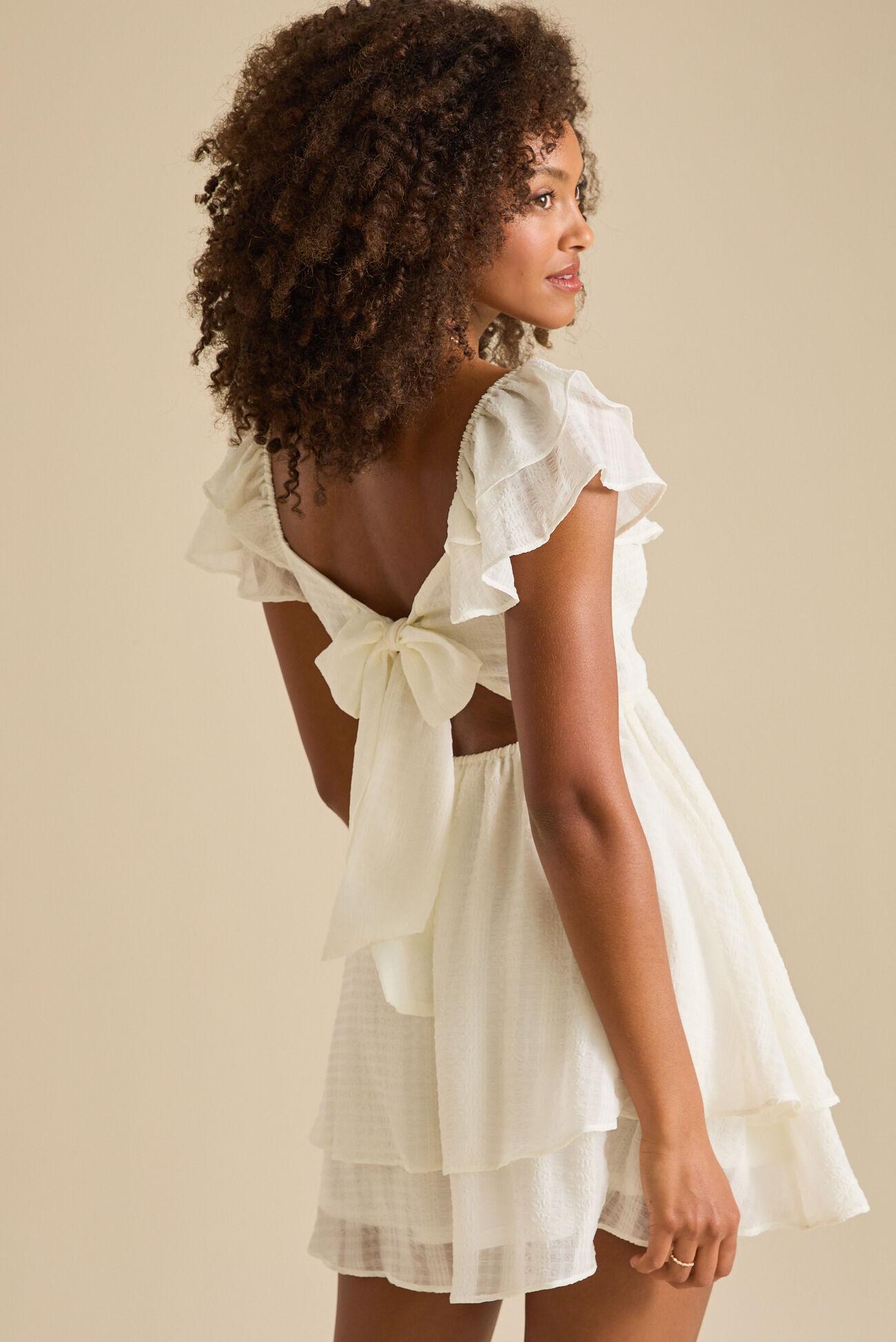 Ashley Flutter Sleeve Mini Dress Product Image