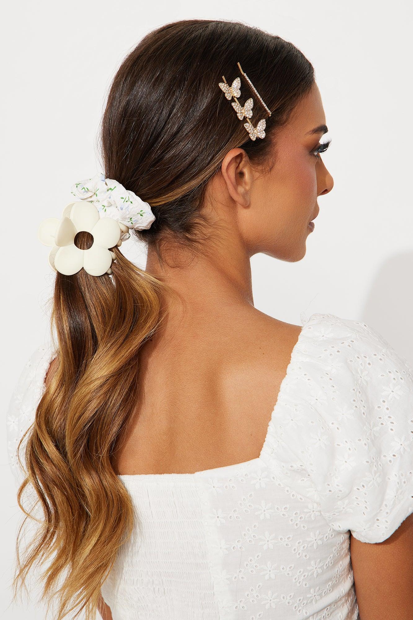 Spring Fever 4 Piece Hair Set - Ivory/combo Female Product Image