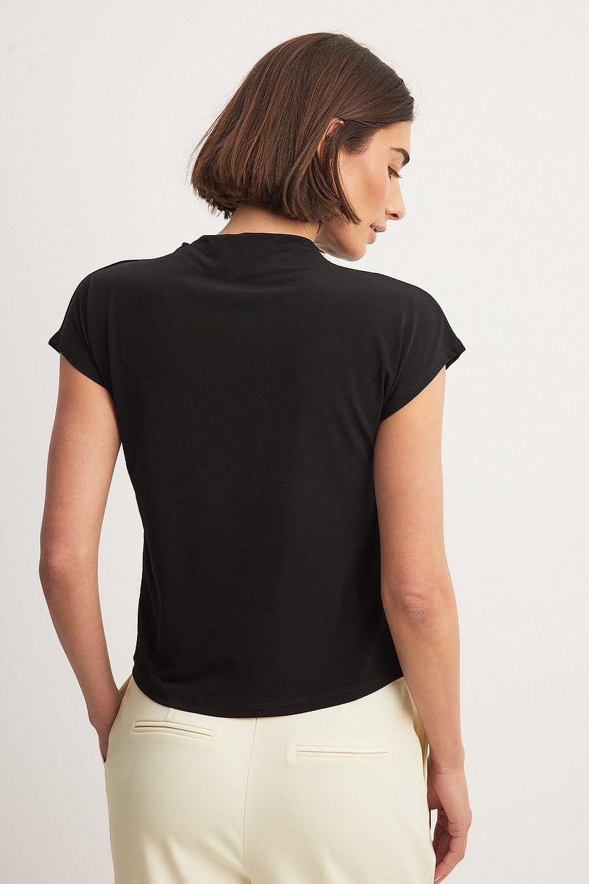 Funnel Neck Cap Sleeve Top Product Image