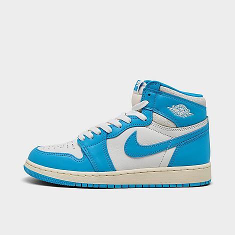 Jordan Boys Jordan Retro 1 High OG - Boys Grade School Basketball Shoes Blue/Powder Blue Product Image