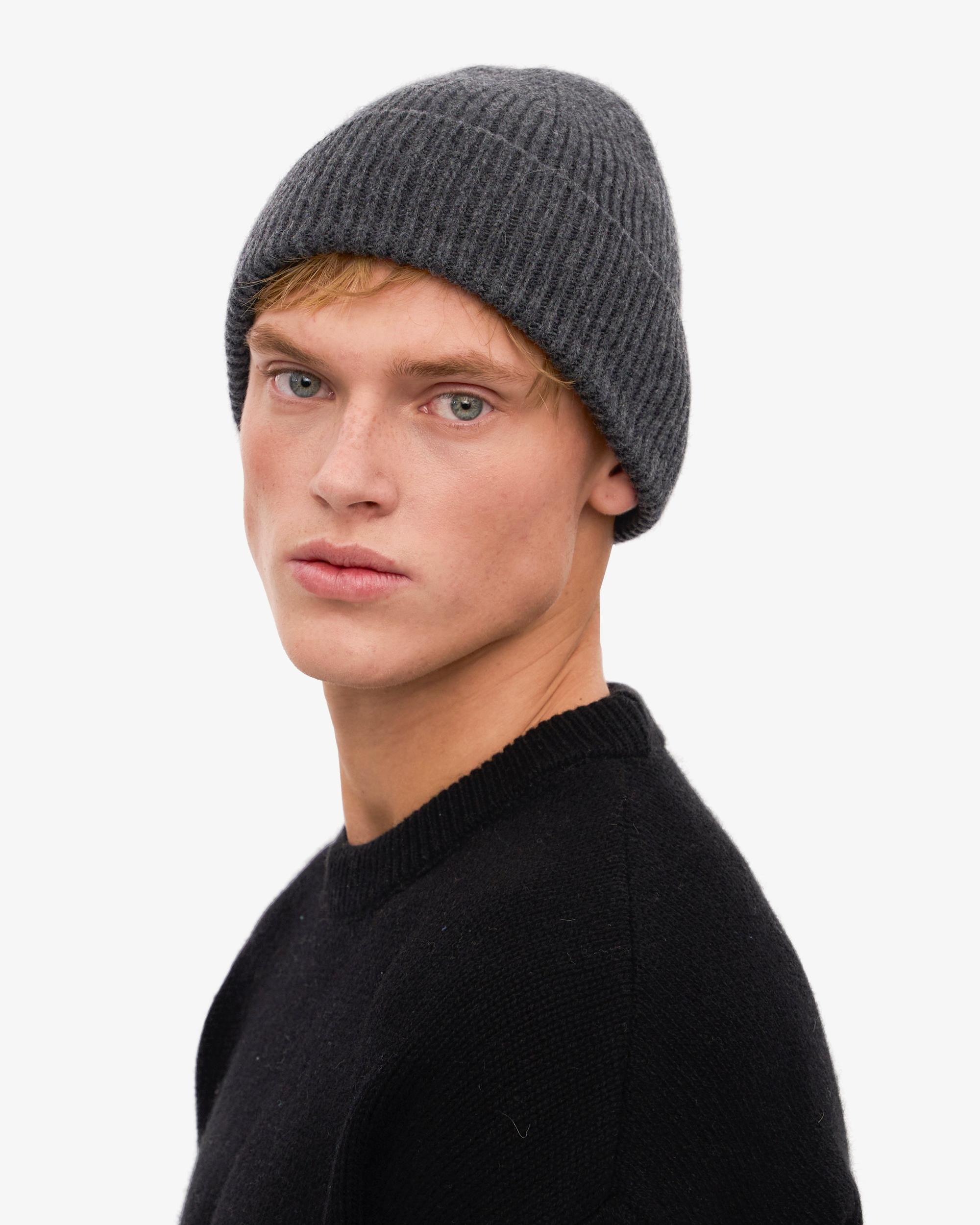 Merino Wool Beanie - Lava Grey Product Image