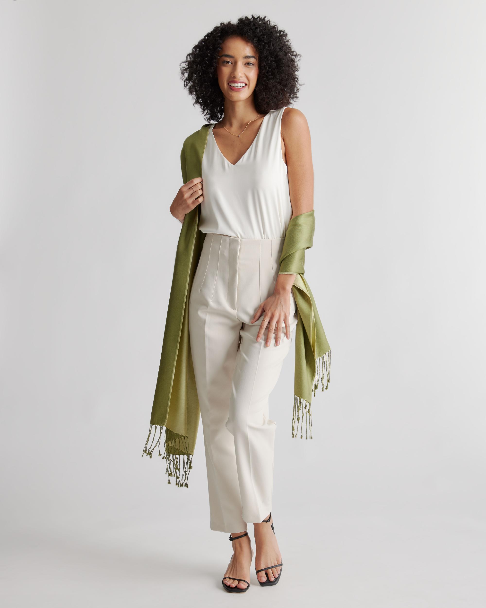 Quince | Women's 100% Silk Reversible Scarf Product Image