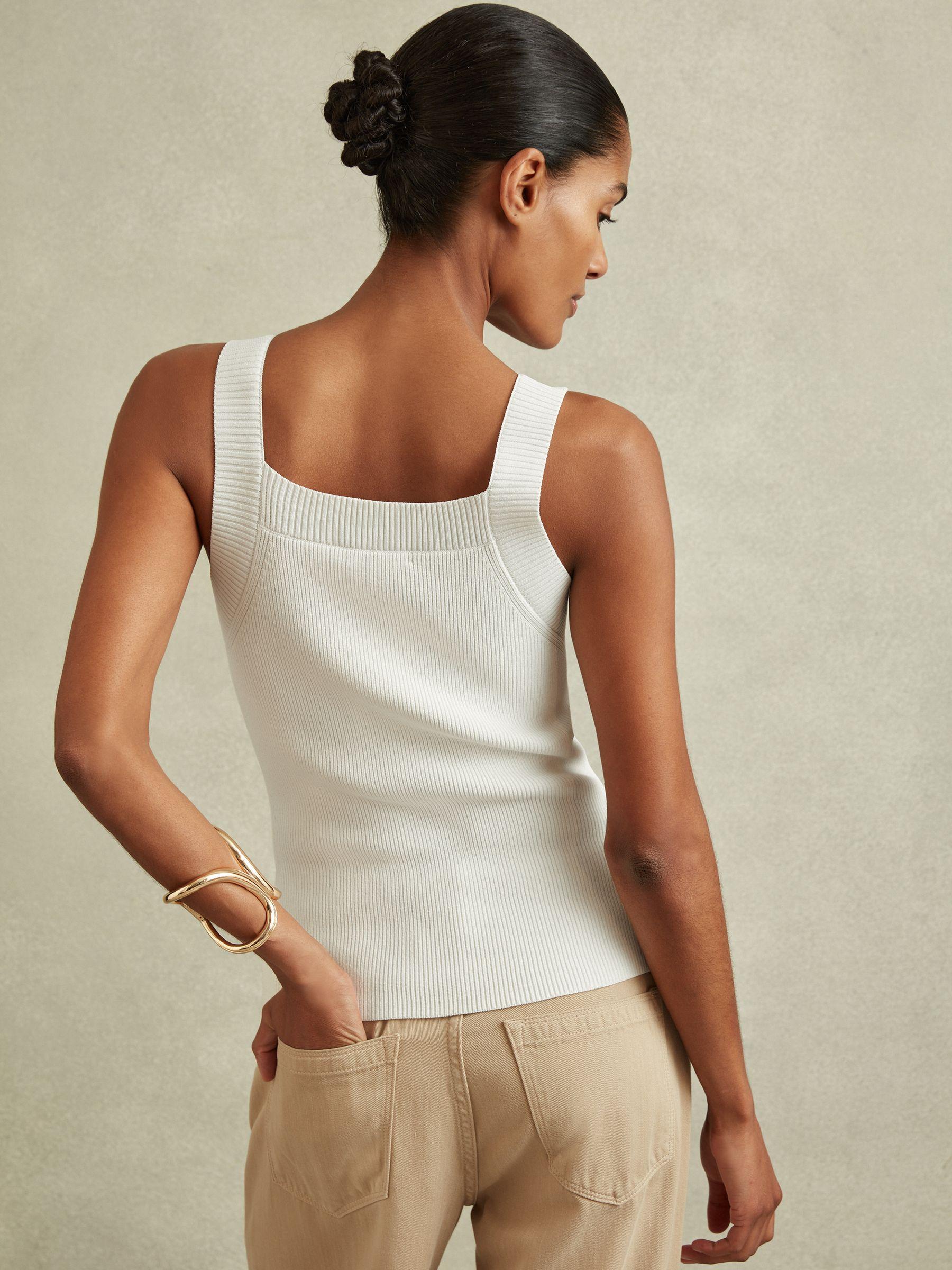 Sweetheart Neck Top in White Product Image