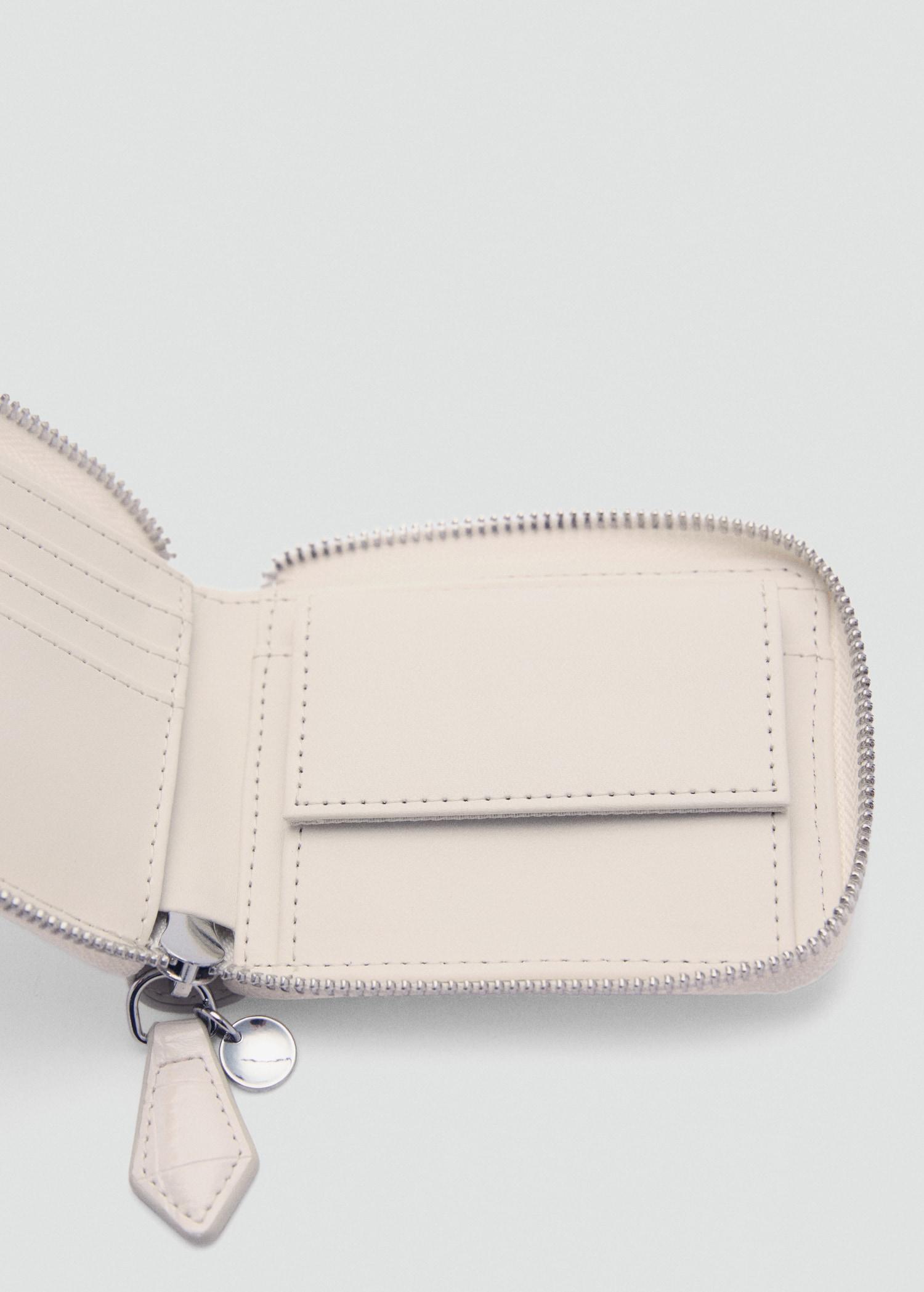 Croco leather-effect mini wallet - Women | MANGO USA Product Image