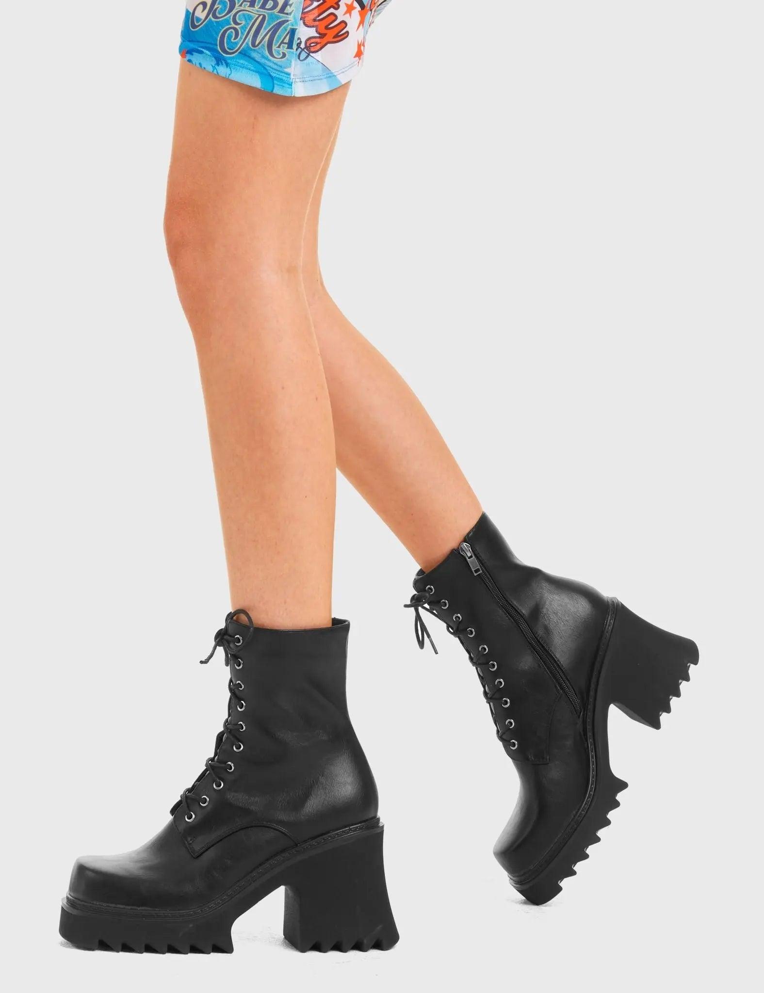 In Opposition Chunky Platform Ankle Boots Product Image
