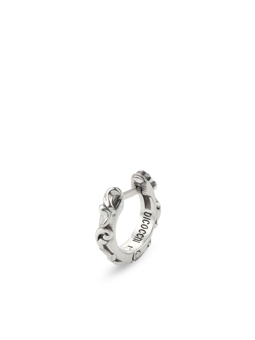 Arabesque silver hoop earrings Product Image