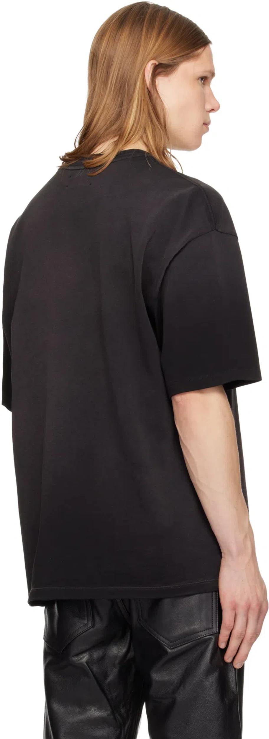 AMIRI Graphic Print Oversized Crewneck T-shirt Shirt In Black Product Image