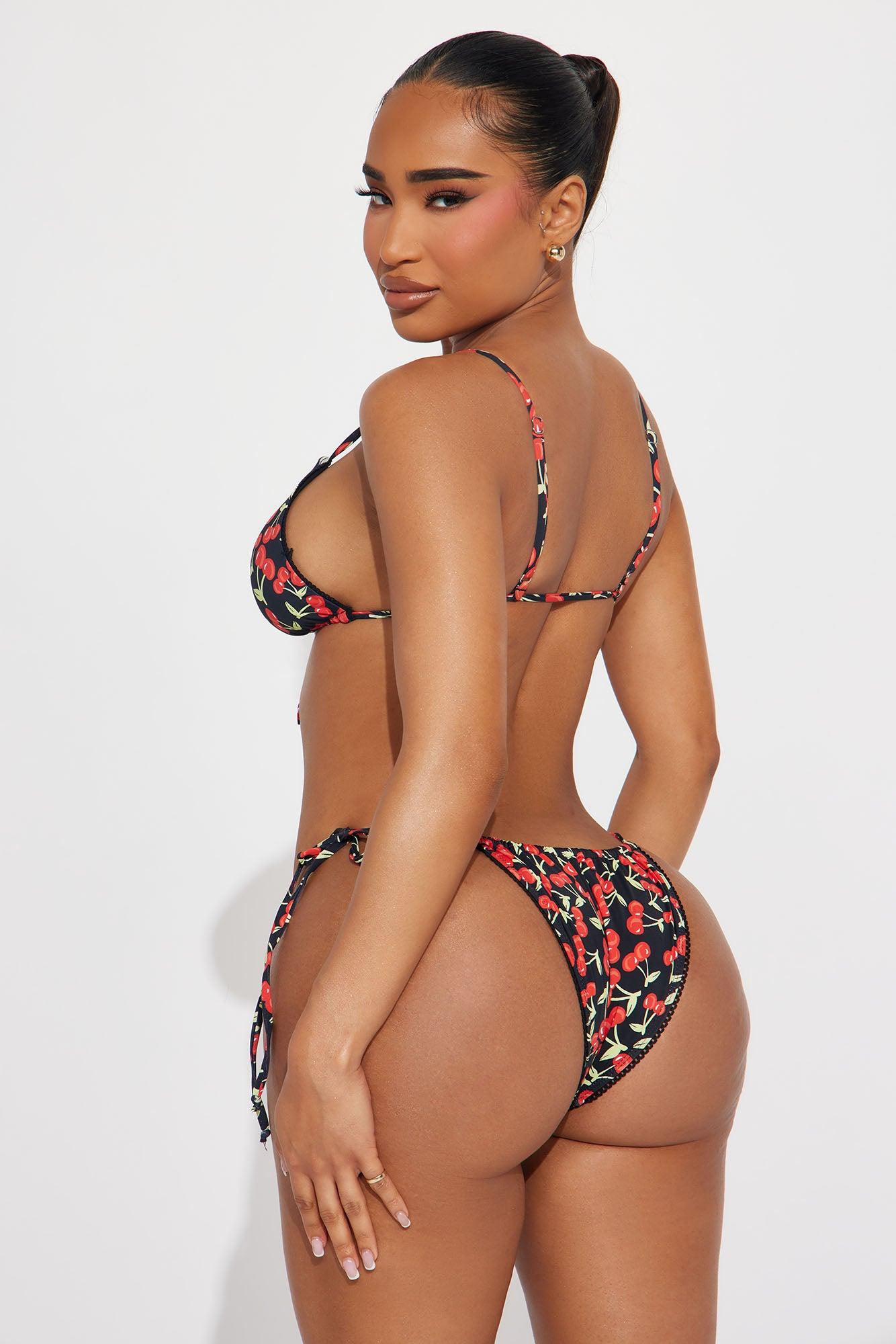 Sweet Cherry 2 Piece Bikini - Black/combo Product Image