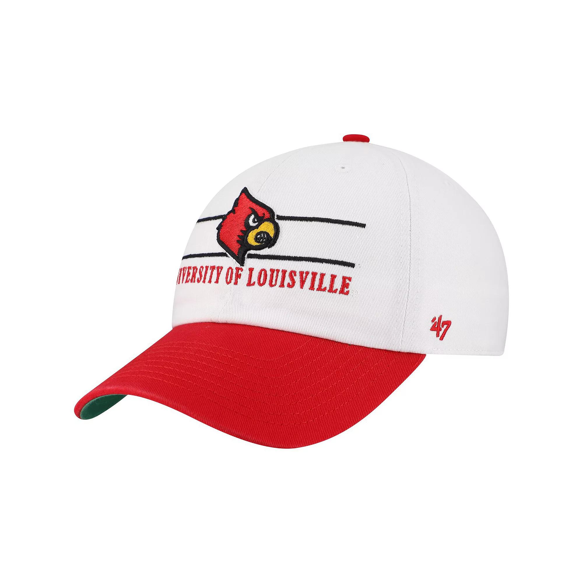 Men's '47 White Louisville Cardinals Gridiron Clean Up Adjustable Hat Product Image