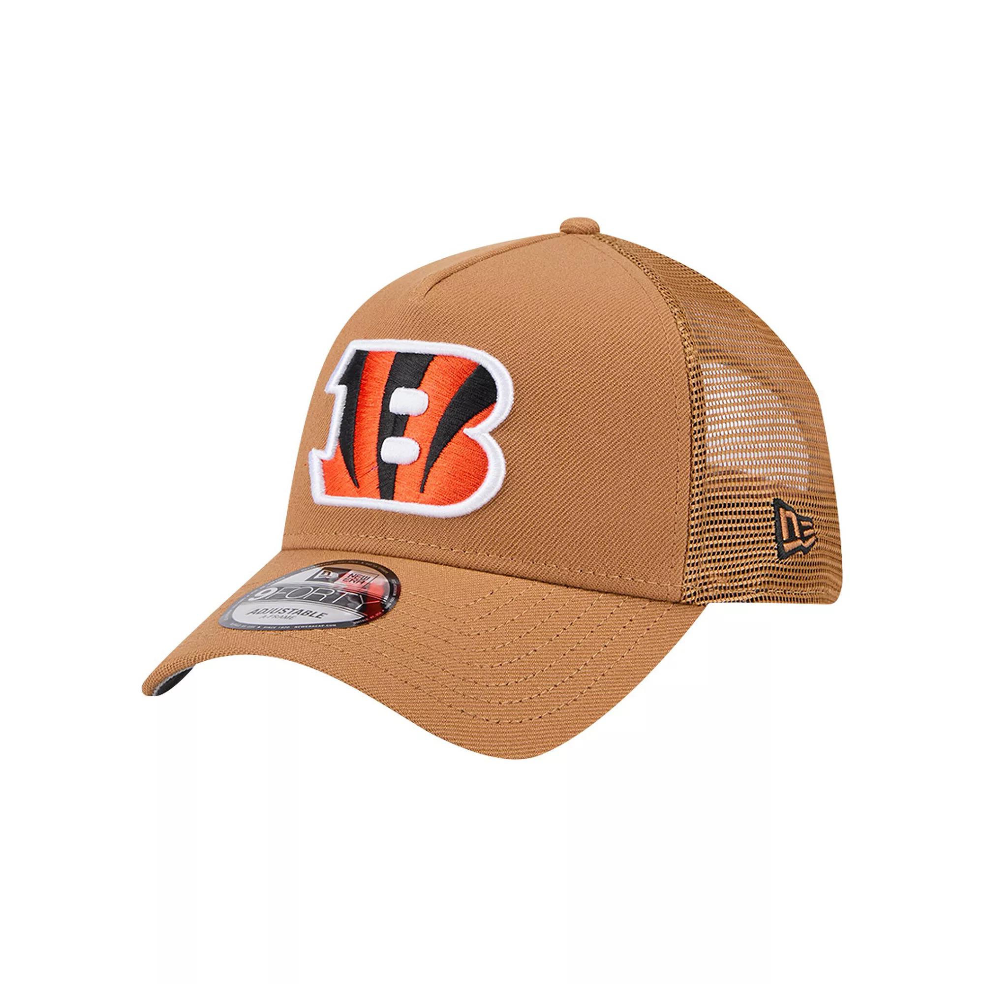 Men's New Era Brown Cincinnati Bengals Color Pack A-Frame Trucker 9FORTY Adjustable Hat Product Image