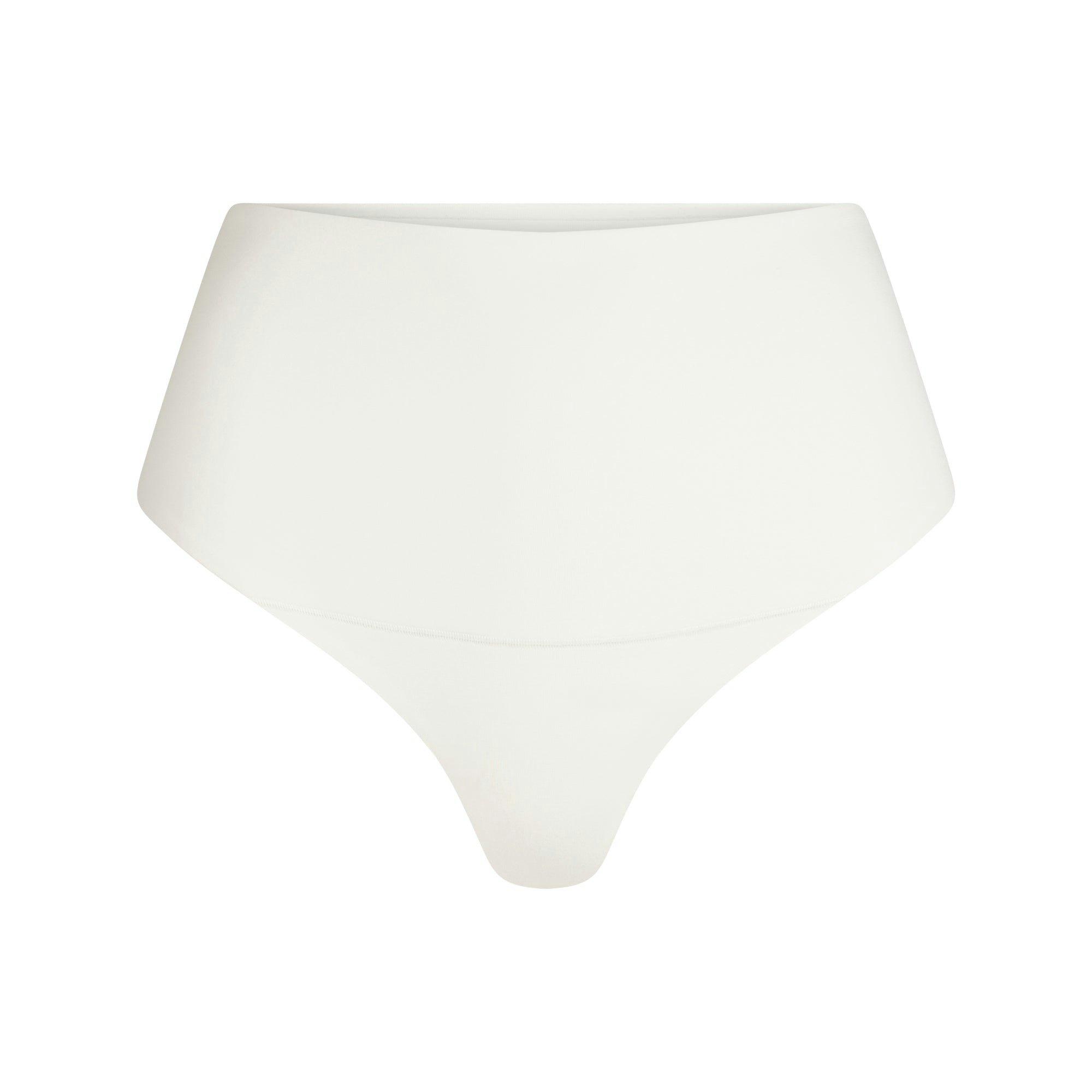 COTTON SHAPEWEAR HIGH-WAISTED BRIEF | MARBLE Product Image