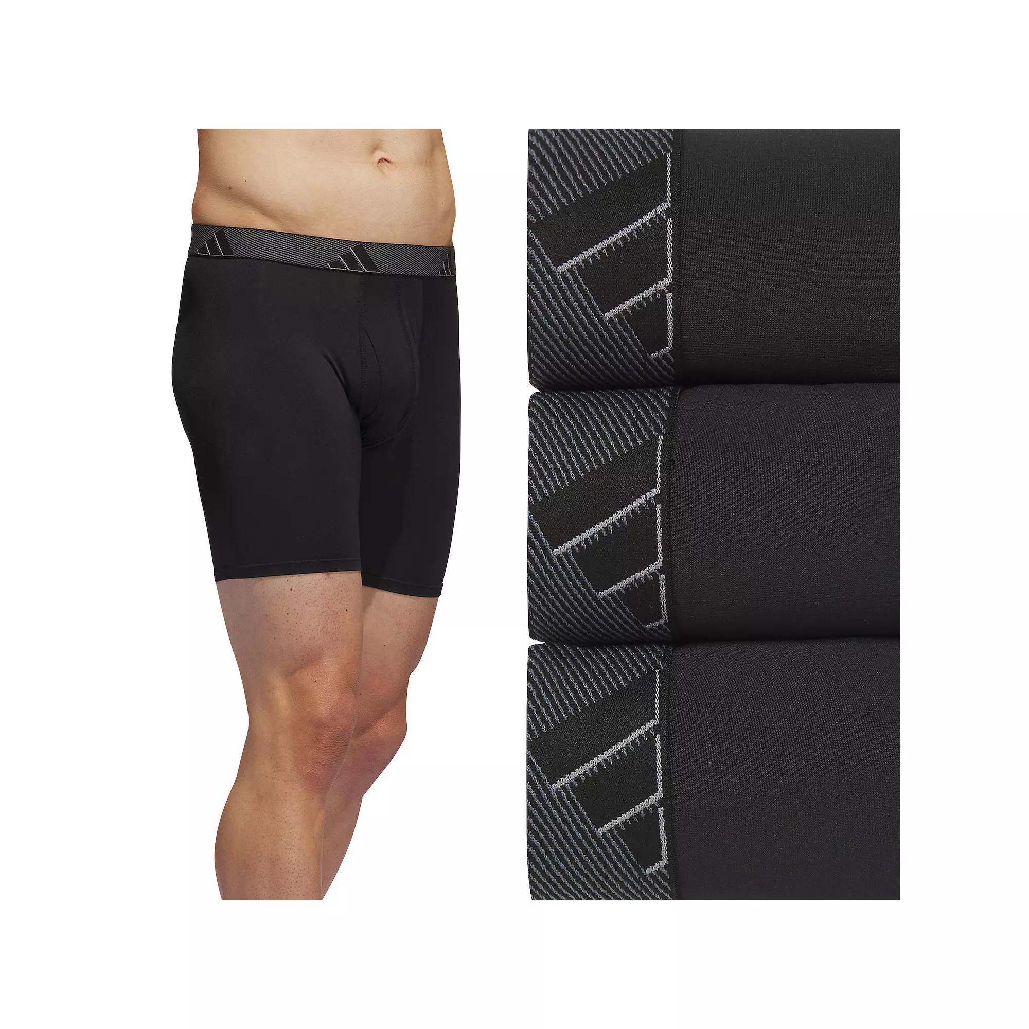Men's adidas 3-pack Microfiber Boxer Briefs, Size: Small, Black Product Image