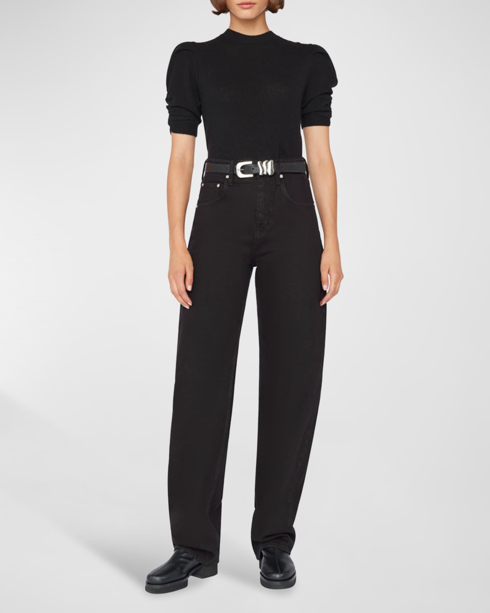 Ruched Cashmere-Wool Sweater Product Image