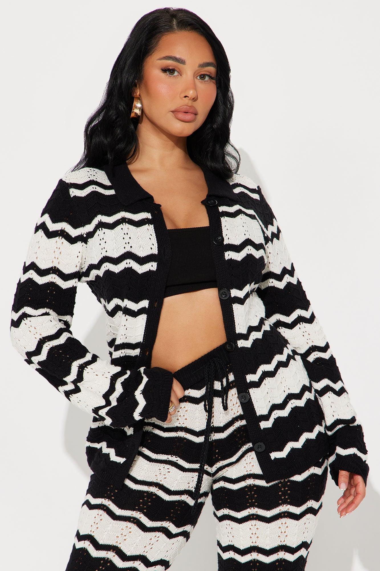 Arabella Crochet Pant Set - Black/combo Product Image