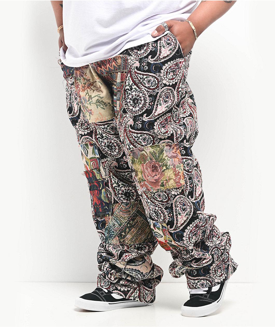 American Stitch Tapestry Multi & Red Cargo Pants Product Image