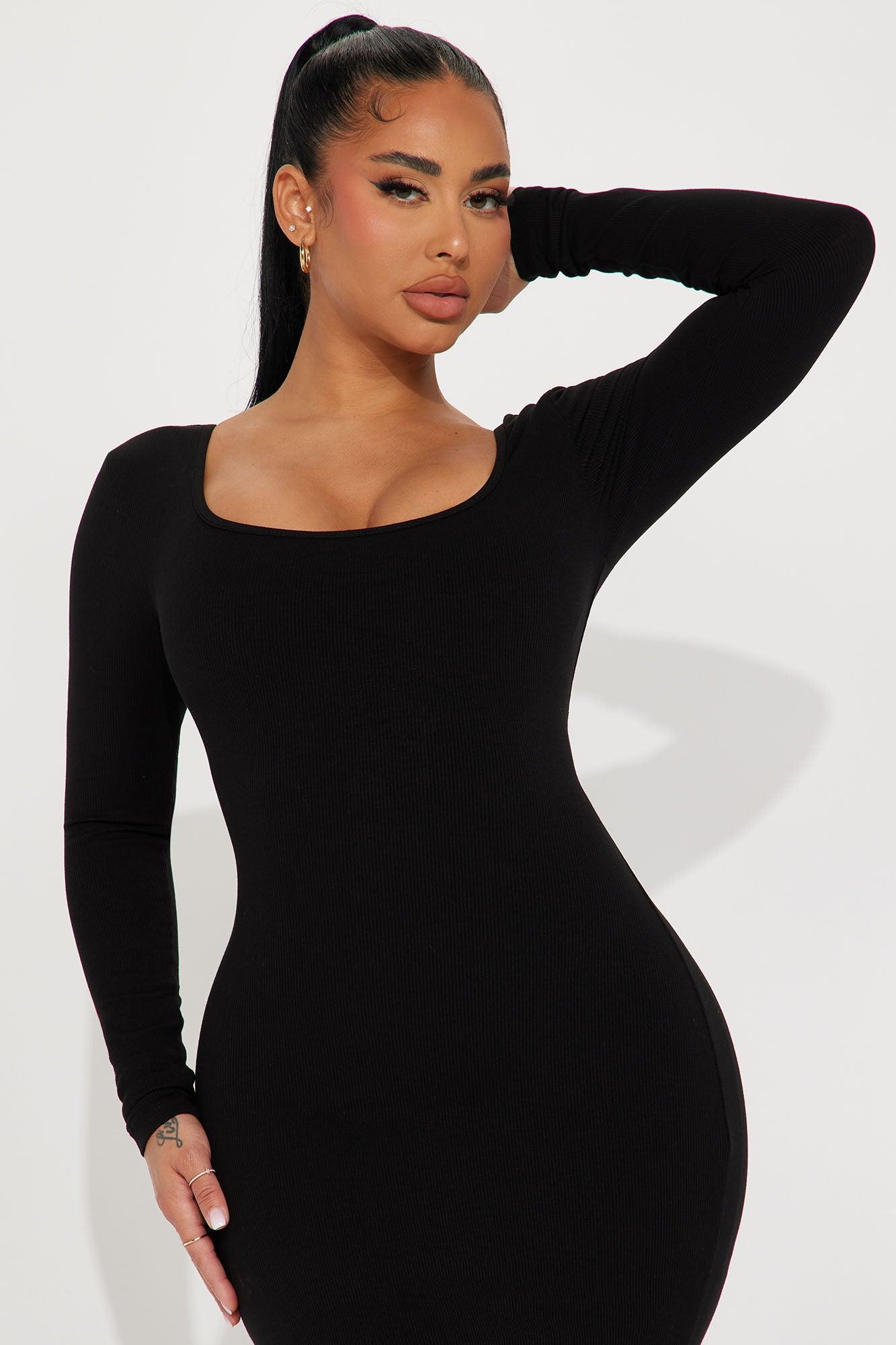 Ariana Shapewear Maxi Dress - Black Product Image