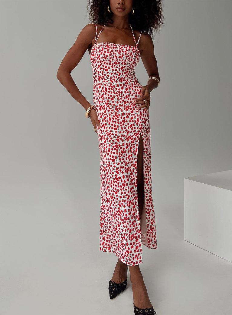 Kish Maxi Dress Red Floral Product Image
