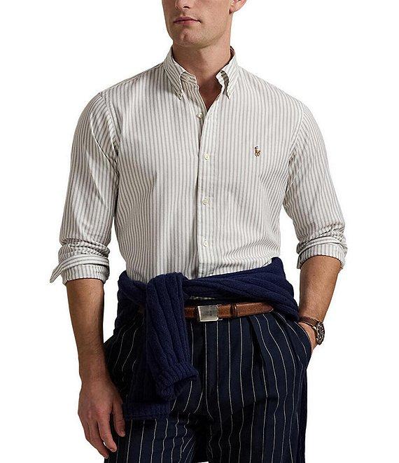 Polo Ralph Lauren Classic Fit Striped Stretch Long Sleeve Woven Shirt Product Image