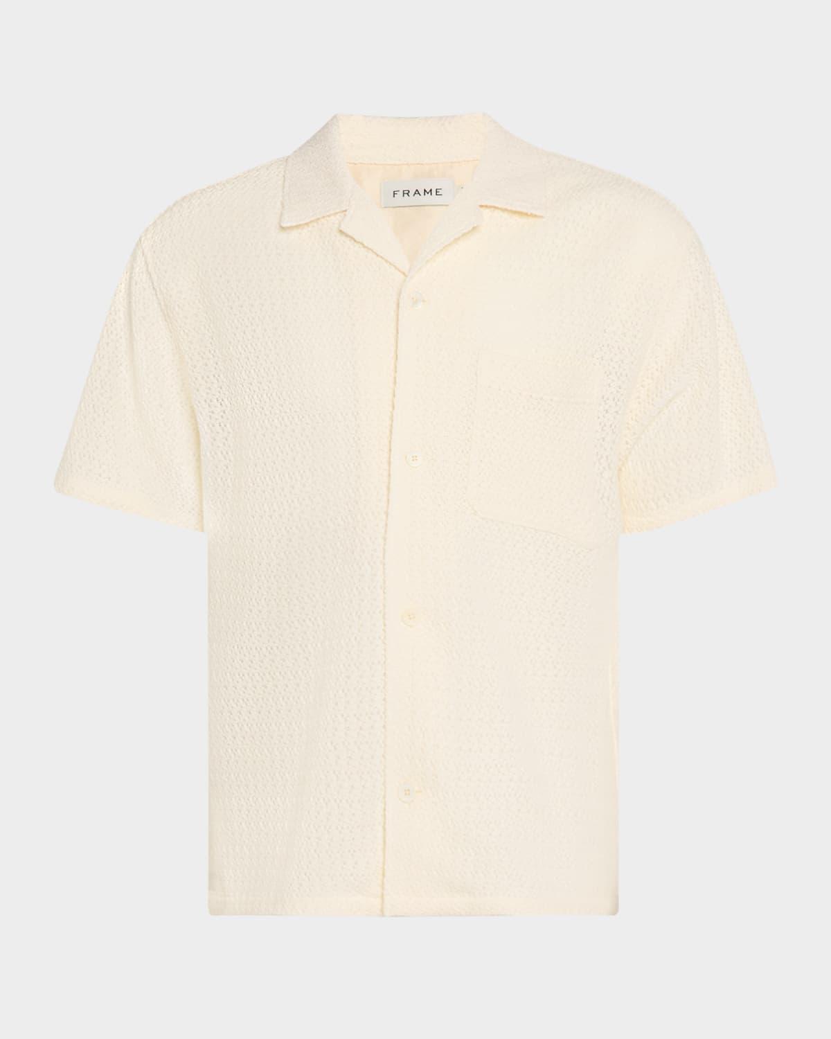 Mens Open Weave Camp Shirt Product Image