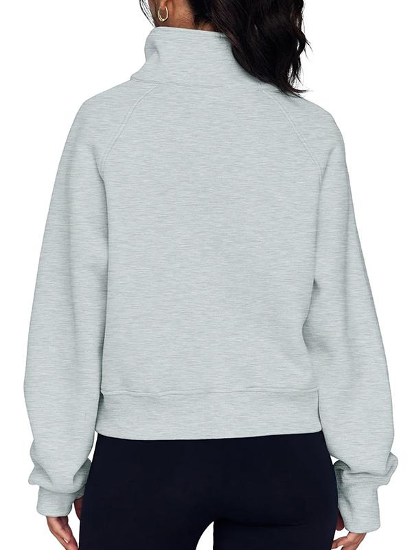 Solid Half Zip Sweatshirt Product Image