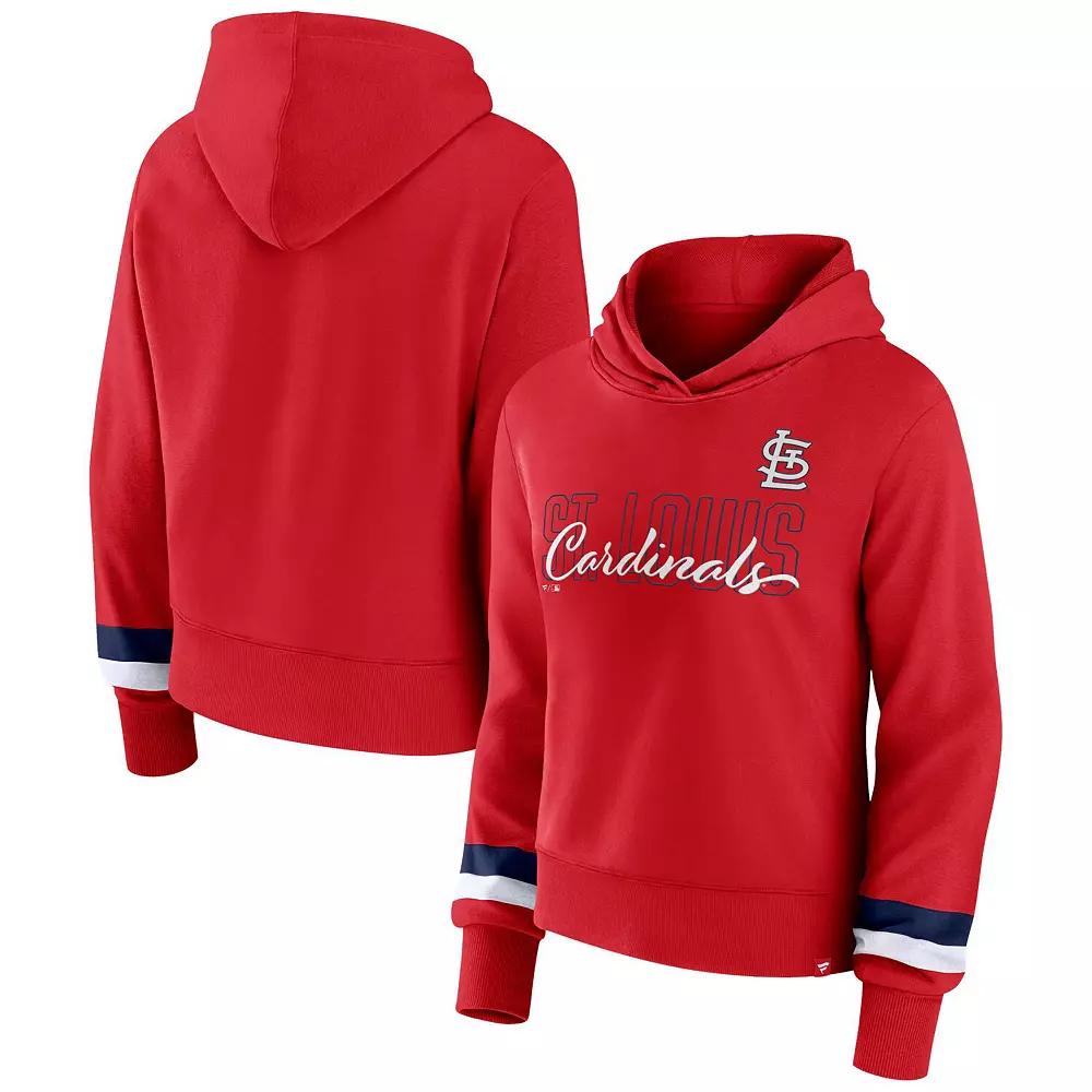 Women's Fanatics Branded Red St. Louis Cardinals Over Under Pullover Hoodie,  Product Image