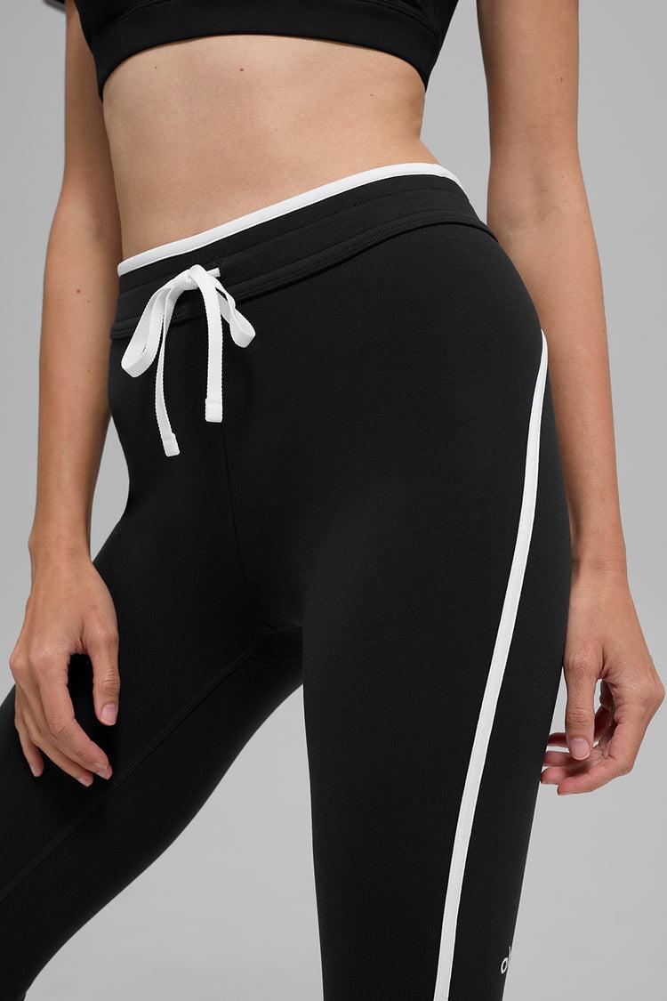 Airbrush High-Waist Race Pace Capri - Black/White Product Image