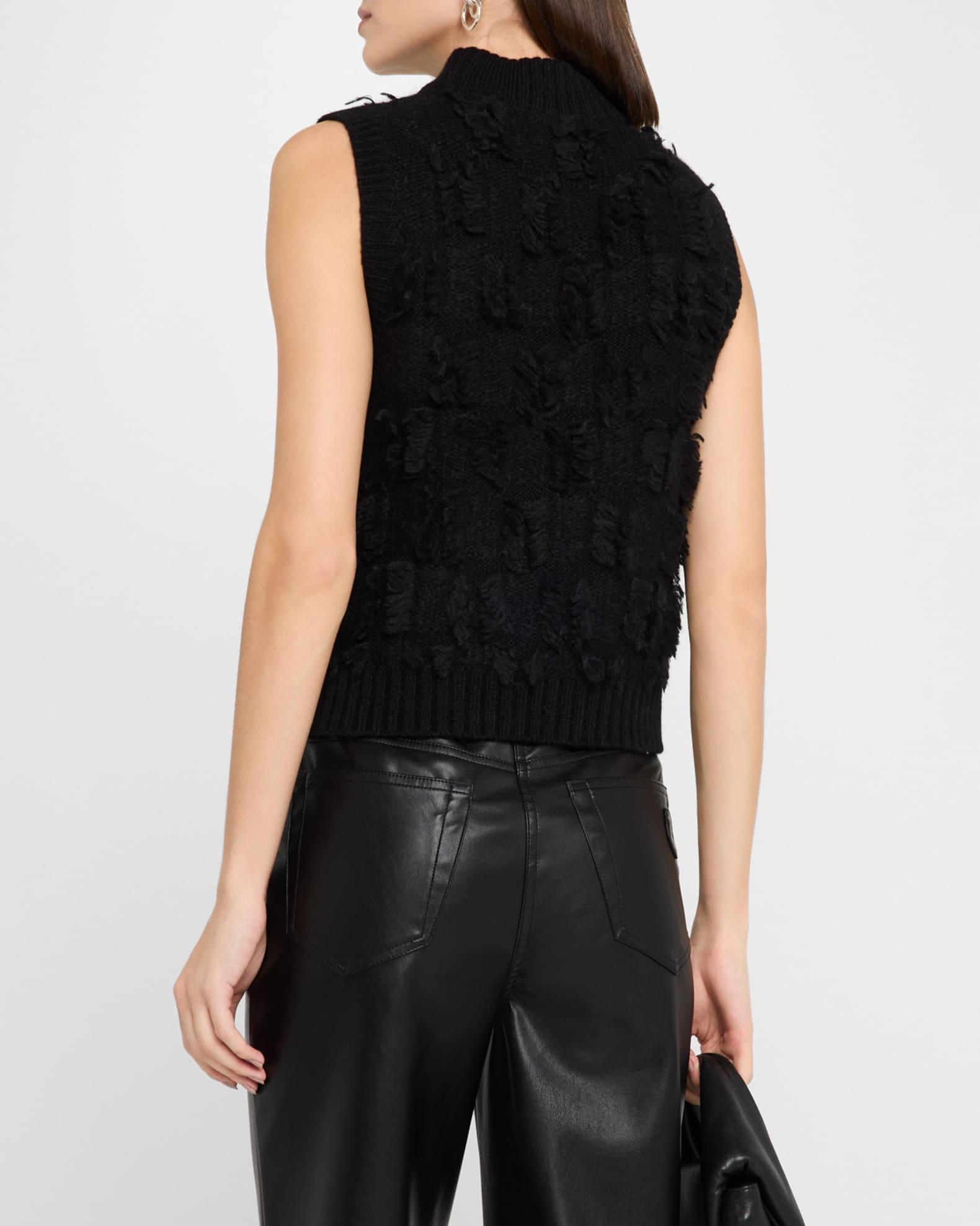 Stella Fringed Mock-Neck Knit Tank Product Image