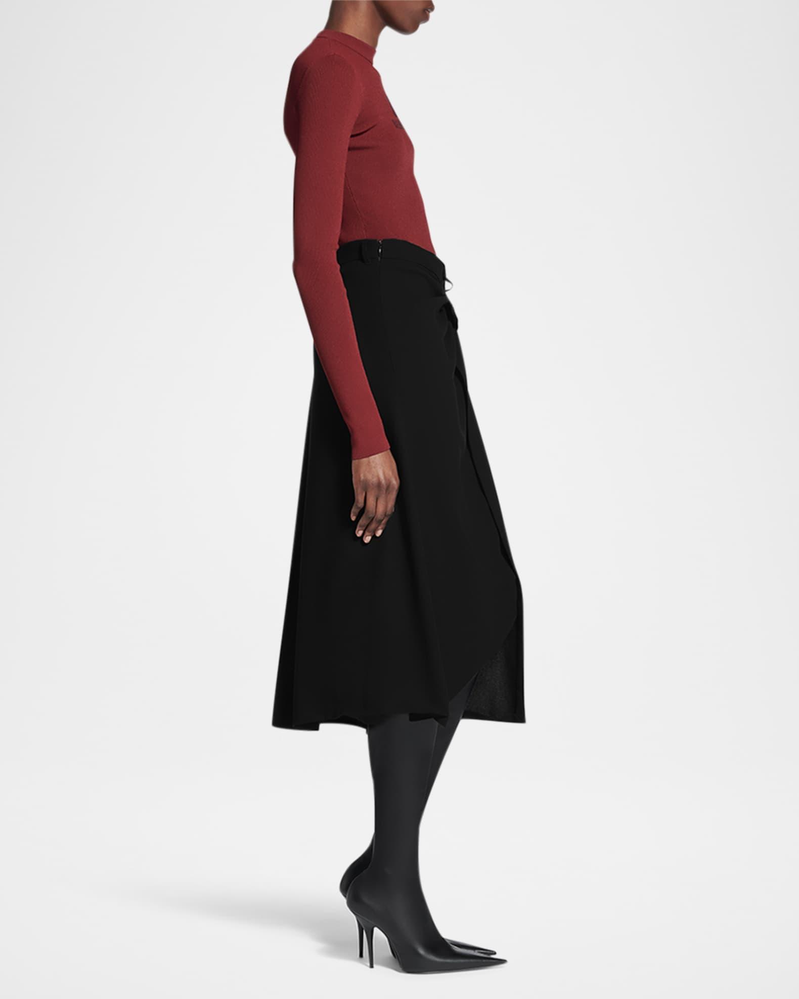 Draped Tailored Skirt Product Image