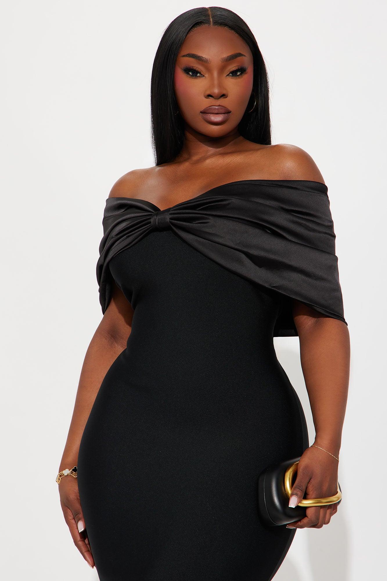 Pretty Privilege Bandage Midi Dress - Black Female Product Image