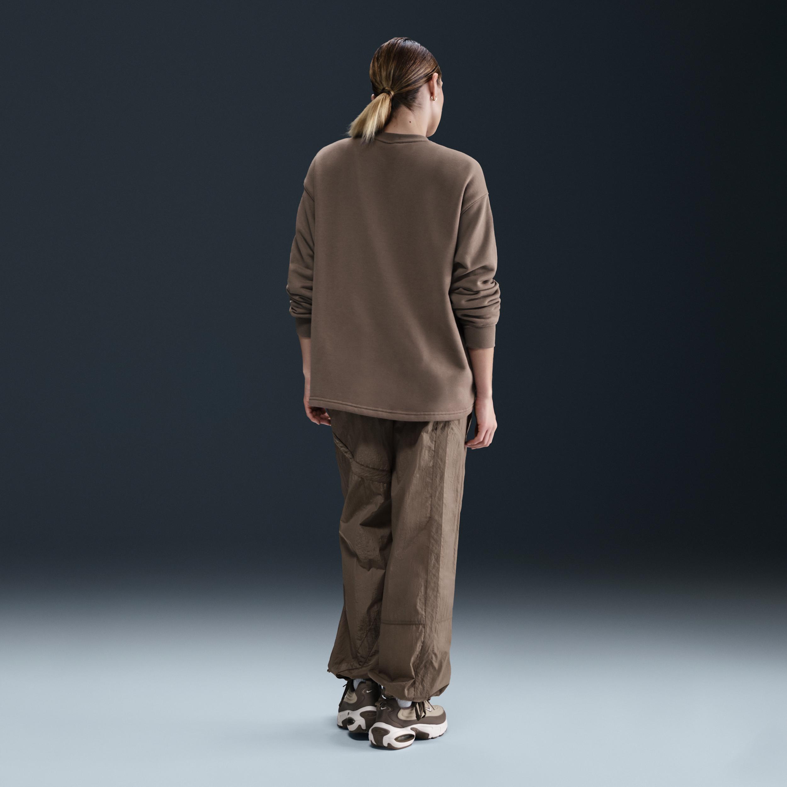 Womens Nike Sportswear Oversized French Terry Crewneck Sweatshirt Product Image