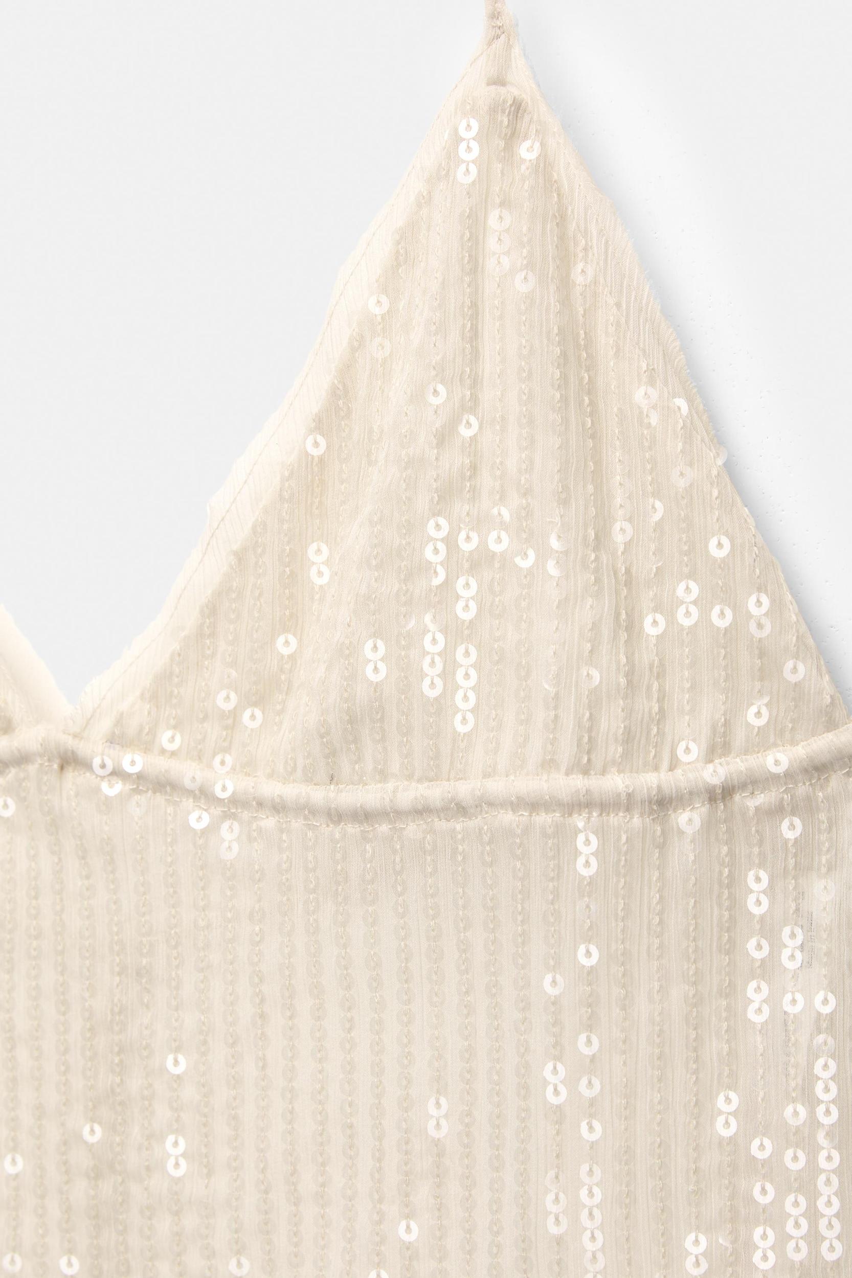 Sequined halter neck top Product Image